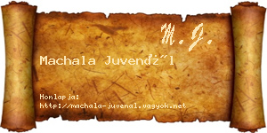 Machala Juvenál névjegykártya